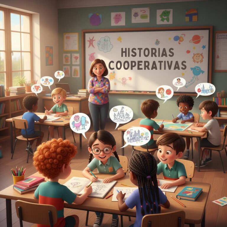 Historias cooperativas: escribir en equipo para aprender